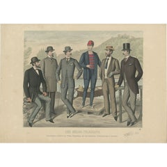 Used Print of Men's Fashion in Published July 1889 by Klemm & Weiss, C 1900