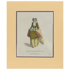 Antiker antiker Druck einer Kaufmannswife in Paris von Jefferys '1772'