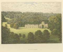 Antique Print of Milton Abbey by Morris, 'circa 1880'