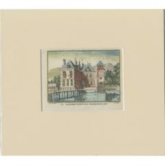 Used Print of 'Moersbergen Castle' Near Doorn, the Netherlands