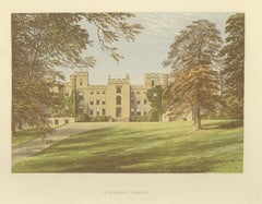 Grabado antiguo del castillo de Mulgrave por Morris, hacia 1880
