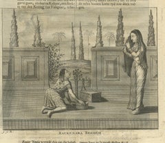 Antique Print of Murad Baksh and Other Mughal Empire Figures by Valentijn, 1726