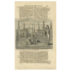 Antique Print of Murad Baksh and Other Mughal Empire Figures by Valentijn, 1726