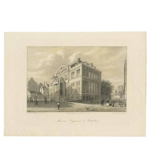 Antique Print of Museum Boijmans, Rotterdam, the Netherlands, circa 1855