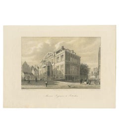 Antiker Druck des Museums Boijmans, Rotterdam, Niederlande, 1855