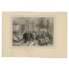 Antique Print of N. Berghem and the Competition, circa 1842