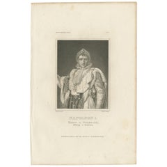 Antique Print of Napoléon Bonaparte by Barth 'c.1860'