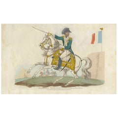 Antique Print of Napoléon Bonaparte by Evans, 1815