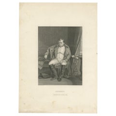 Antique Print of Napoléon Bonaparte by Leybold 'c.1880'