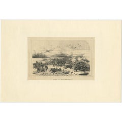 Antique Print of Napoleon Wars of the Battle of 4 November 1812, 1845