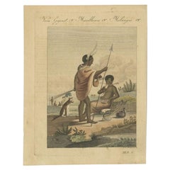 Antique Print of Natives from Africa, 1807