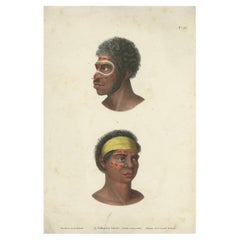 Antiker Druck der australischen Ureinwohner, um 1840