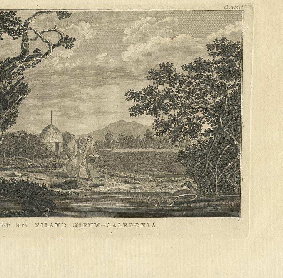 Antique Print of New Caledonia Island by Cook, 1803 In Good Condition For Sale In Langweer, NL