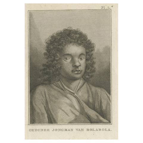 Antique Print of Oedidee, a Native from Bora Bora, 1803