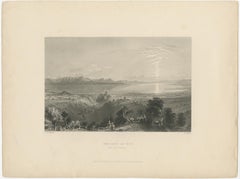 Antique Print of of Vaud, from Lausanne, Switzerland