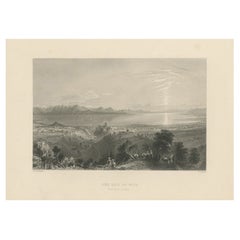 Antiker Druck von Vaud, aus Lausanne, Schweiz