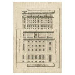 Antiker Druck von Ospizio Apostolico di San Michele von De Rossi, um 1710