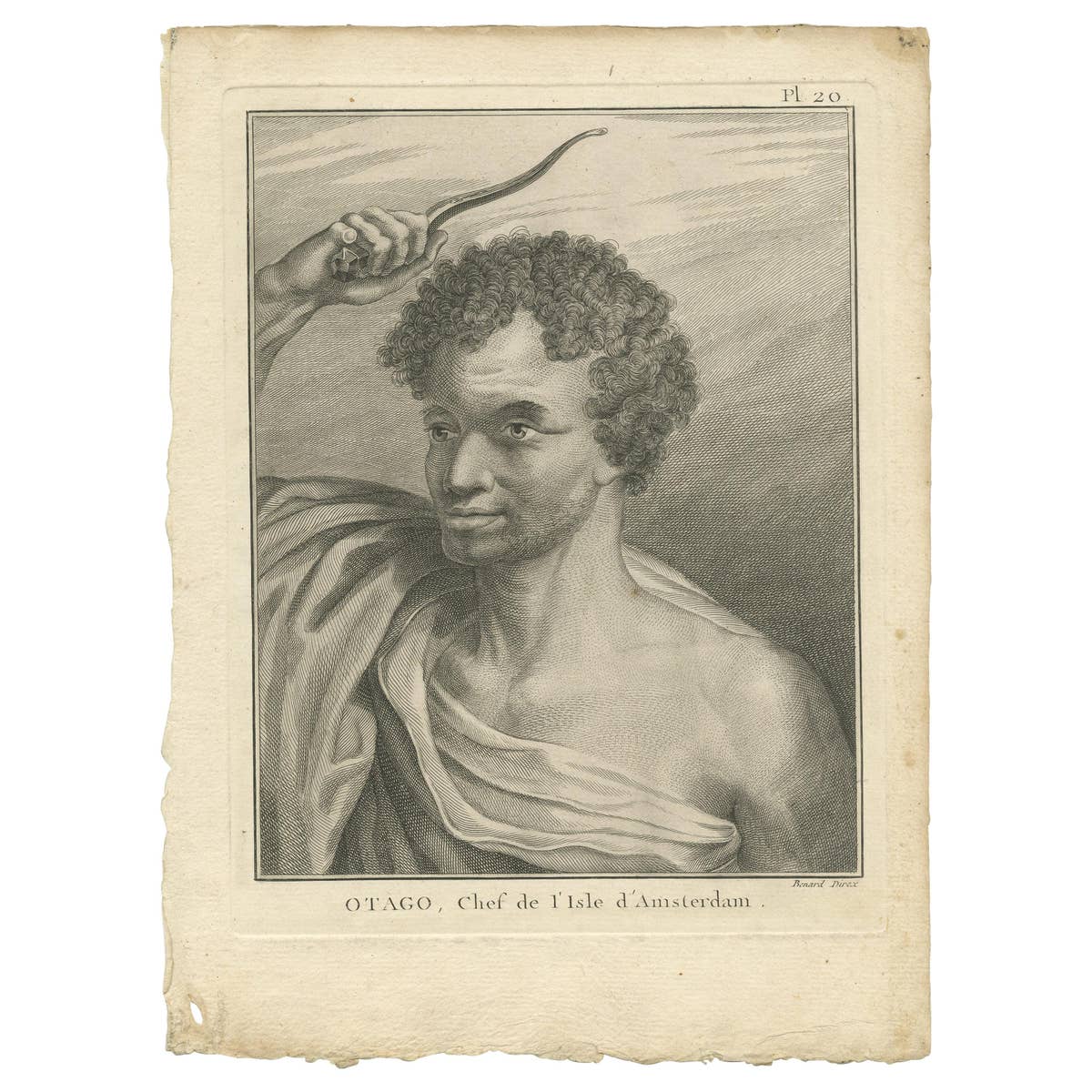 Antique Print of Otago by Cook, '1778'
