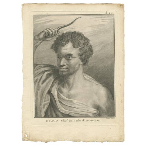 Antique Print of Otago by Cook, '1778'