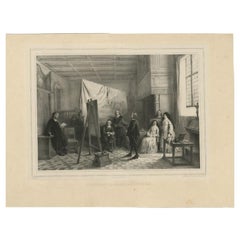 Antique Print of P. De Champagne in Port-Royal by Madou, 1842