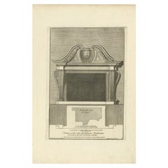 Antique Print of Palazzo Barberino by De Rossi, c.1710