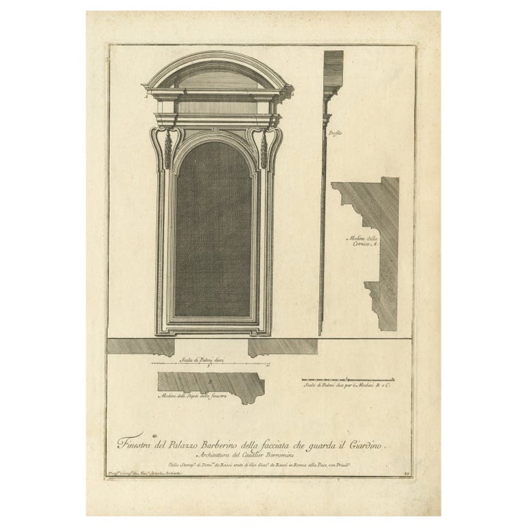 Impression ancienne du Palazzo Barberino par De Rossi, vers 1710