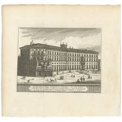 Impression ancienne du Palazzo Borghese à Rome par M. de Bruyn, 1779