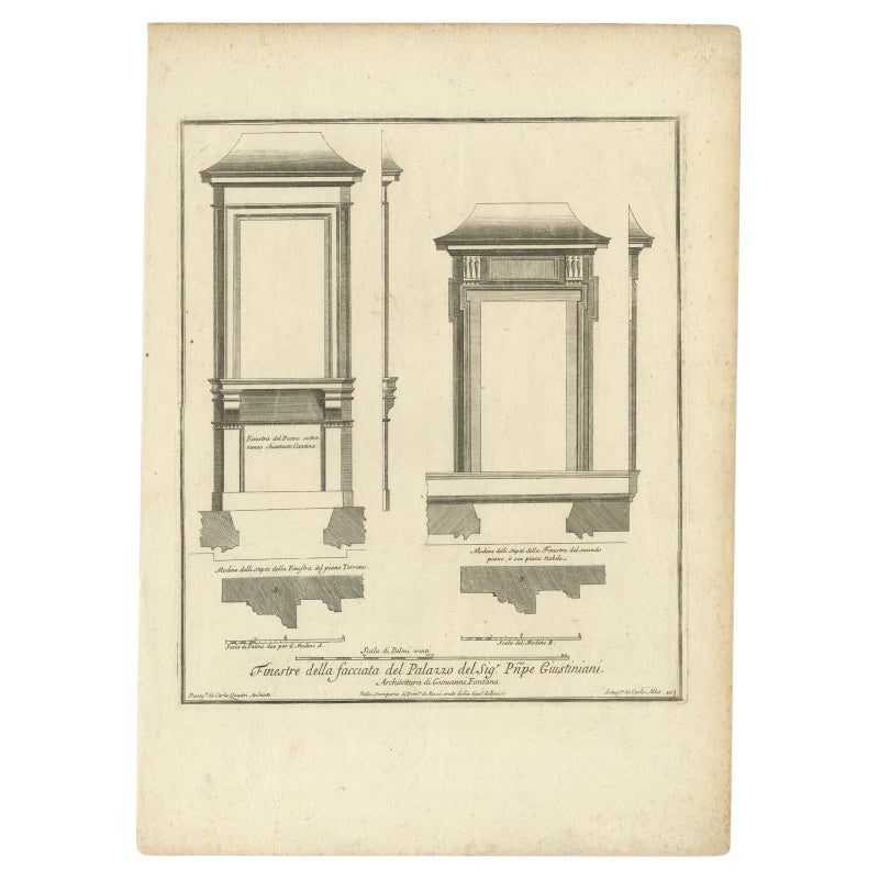 Impression ancienne du Palazzo Giustiniani par De Rossi, vers 1710