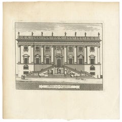Impression ancienne du Palazzo Nuovo, Rome, par M. de Bruyn, 1779