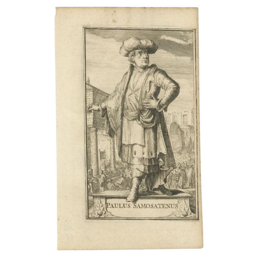 Antique Print of Paul of Samosata by De Hooghe, circa 1701 For Sale