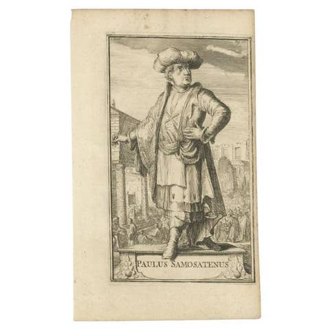 Antique Print of Paul of Samosata by De Hooghe, circa 1701