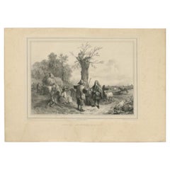 Used Print of Paulus Potter Near the Hague, 1842