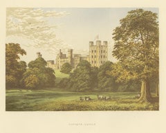 Antique Print of Penrhyn Castle by Morris, circa 1880