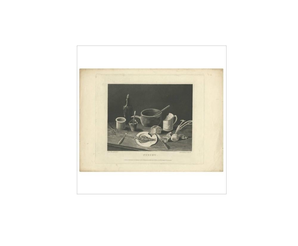 Impression ancienne de « Penury » réalisée d'après P. Pasquin, 1796 Bon état - En vente à Langweer, NL