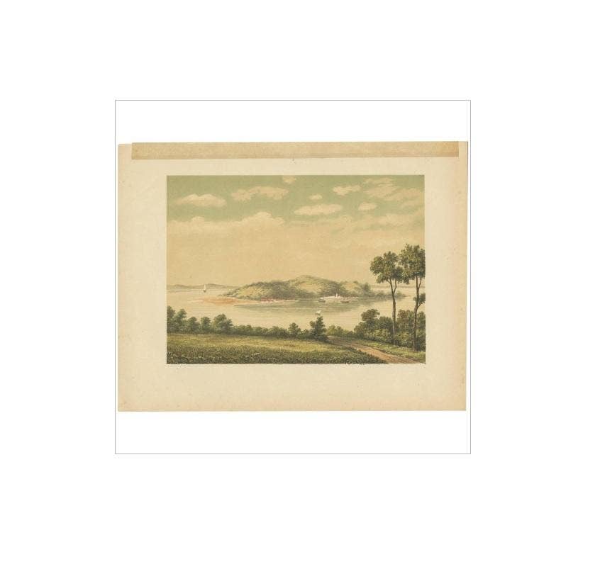 Antique Print of Penyengat Island by M.T.H. Perelaer, 1888