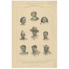 Antique Print of People of Ethiopia by Blackie & Son, circa 1875