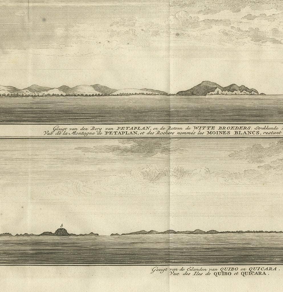 Antique Print of Petatlan and Coiba Island by Anson, '1749'