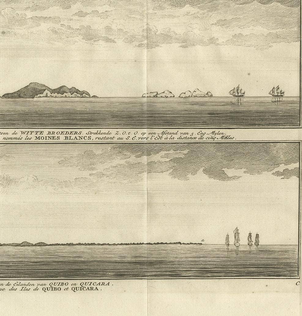 Antique Print of Petatlan and Coiba Island by Anson, '1749'