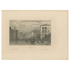 Antiker Druck von Pisa in Italien, 1836