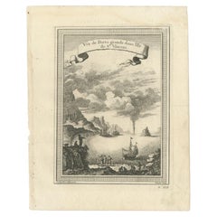 Used Print of Porto Grande Bay on the Island of São Vicente, Cape Verde
