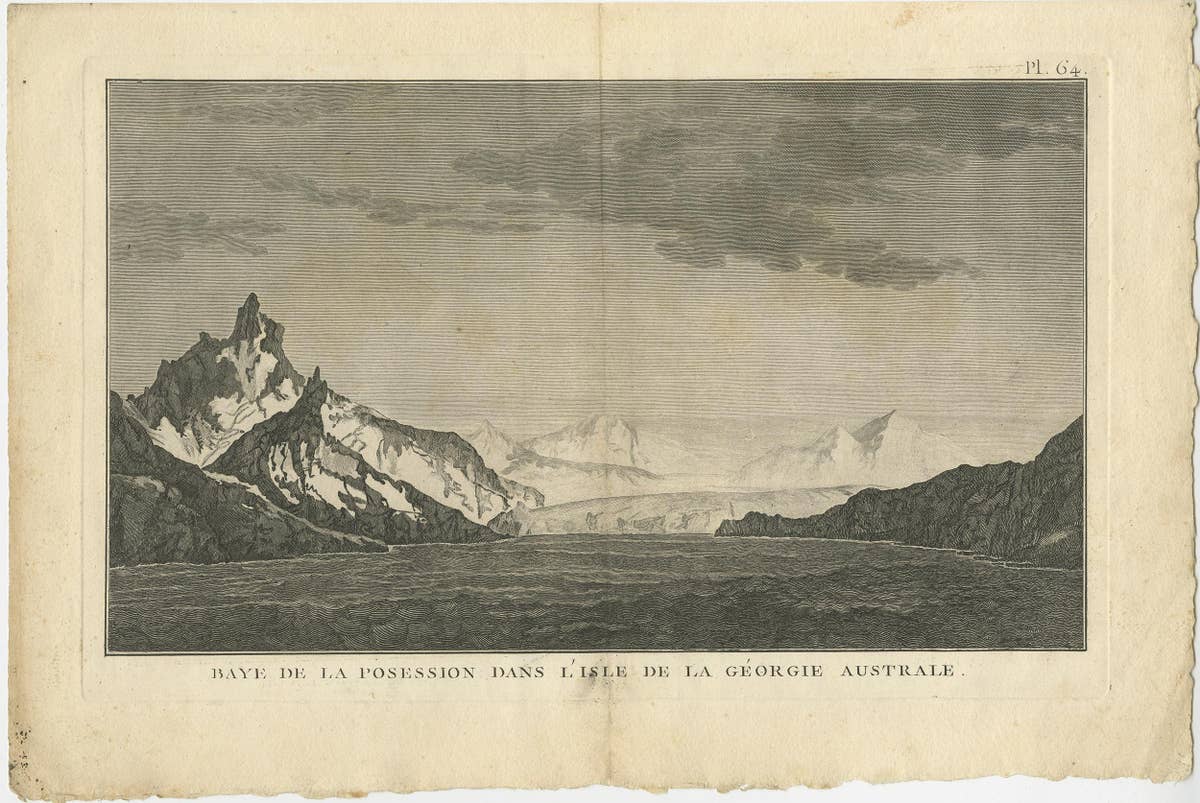 Antique Print of Possession Bay, South Georgia Island, Australia, 1780