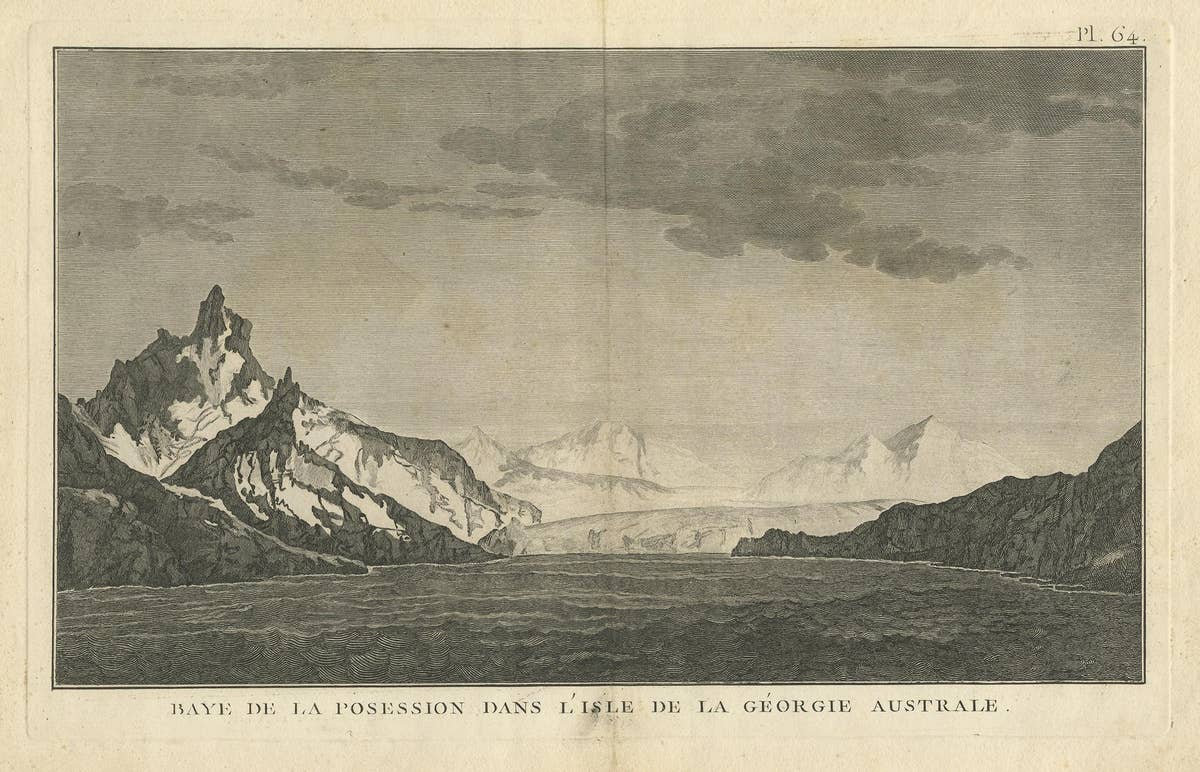 Antique Print of Possession Bay, South Georgia Island, Australia, 1780