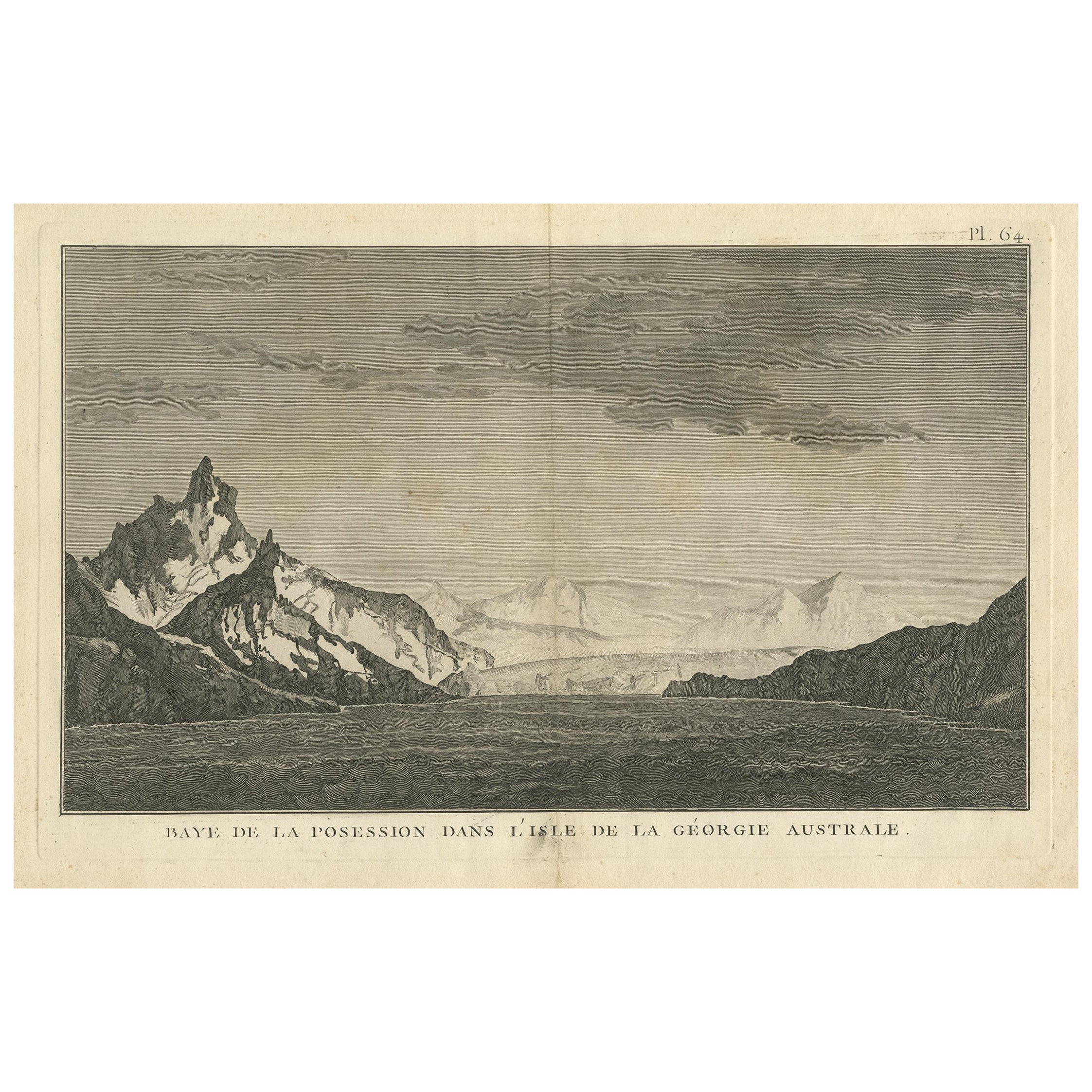 Antiker Druck der Possession Bay, Südgeorgianische Insel,  Australien