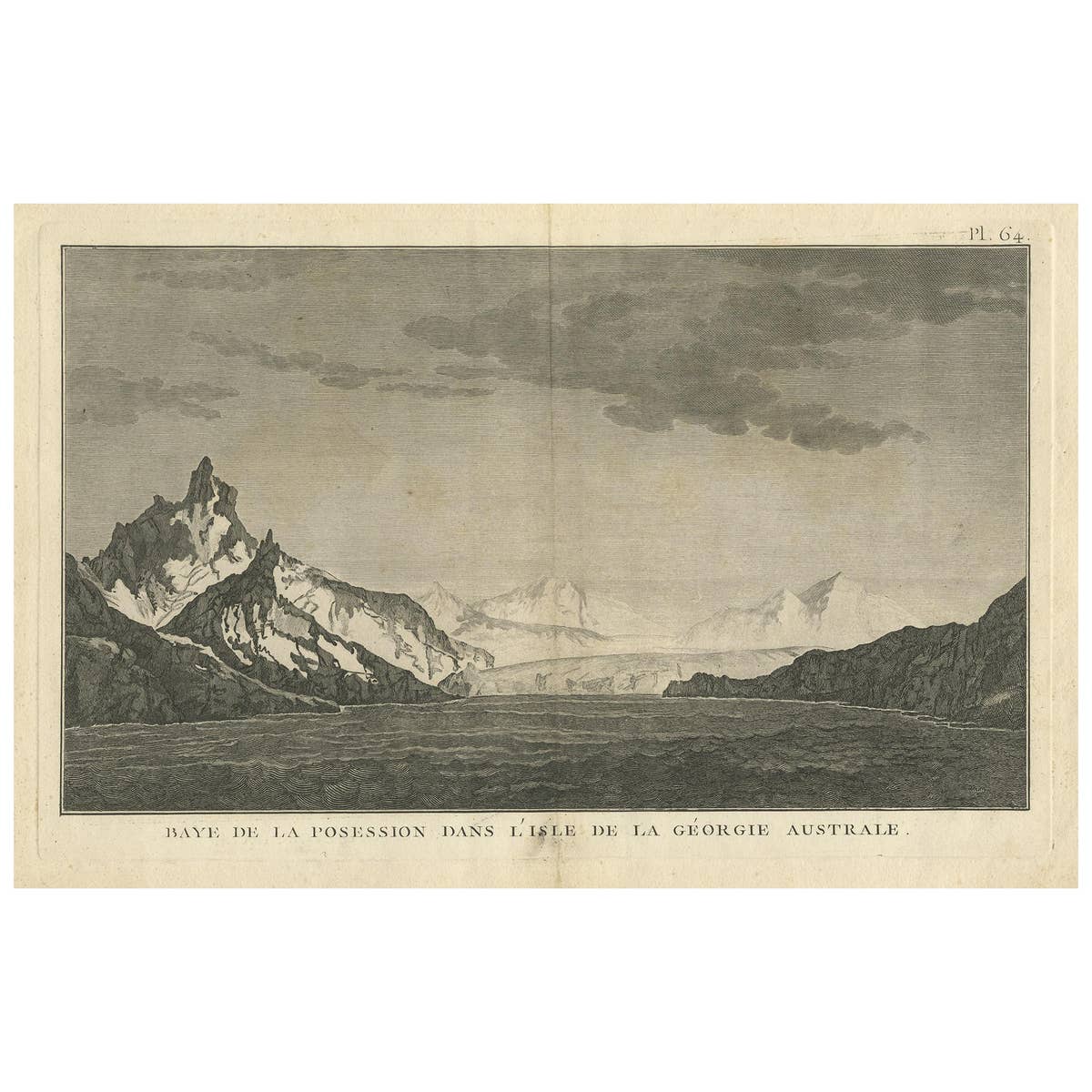 Antique Print of Possession Bay, South Georgia Island, Australia, 1780