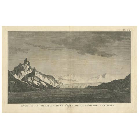 Antique Print of Possession Bay, South Georgia Island, Australia, 1780