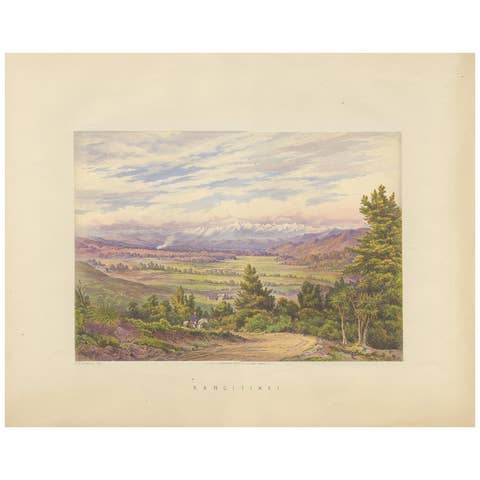 Antique Print of Rangitikei 'New Zealand' by Kell 'circa 1877'