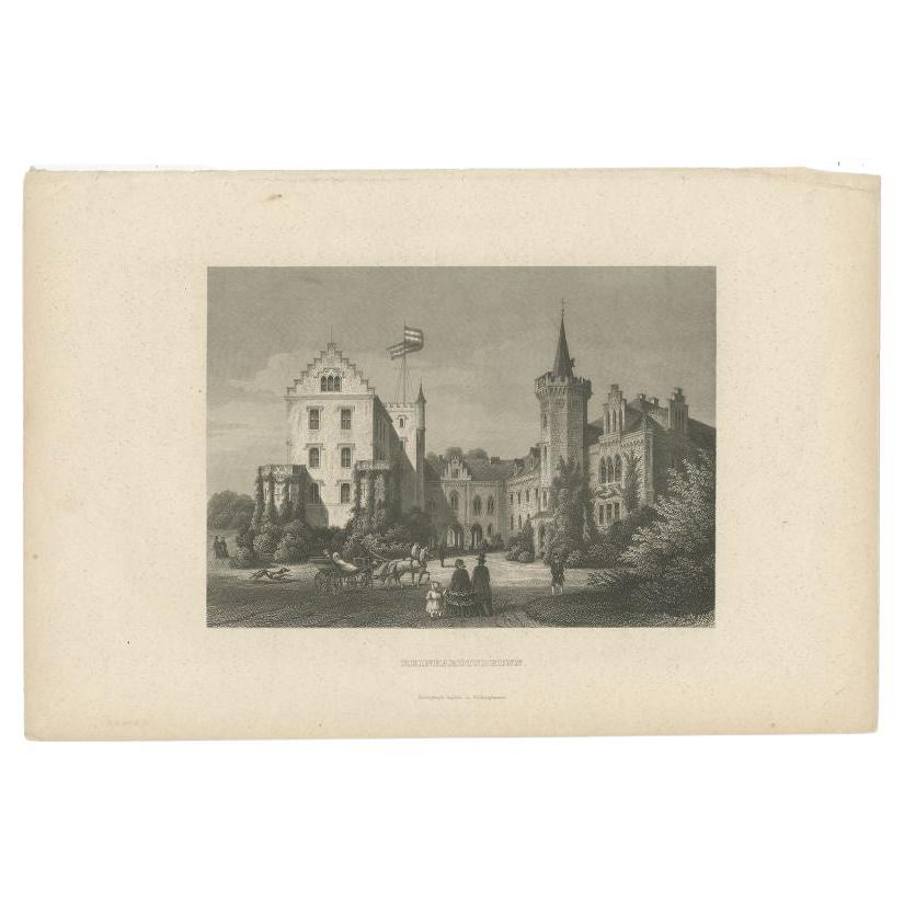 Antique Print of Reinhardsbrunn Castle, circa 1880