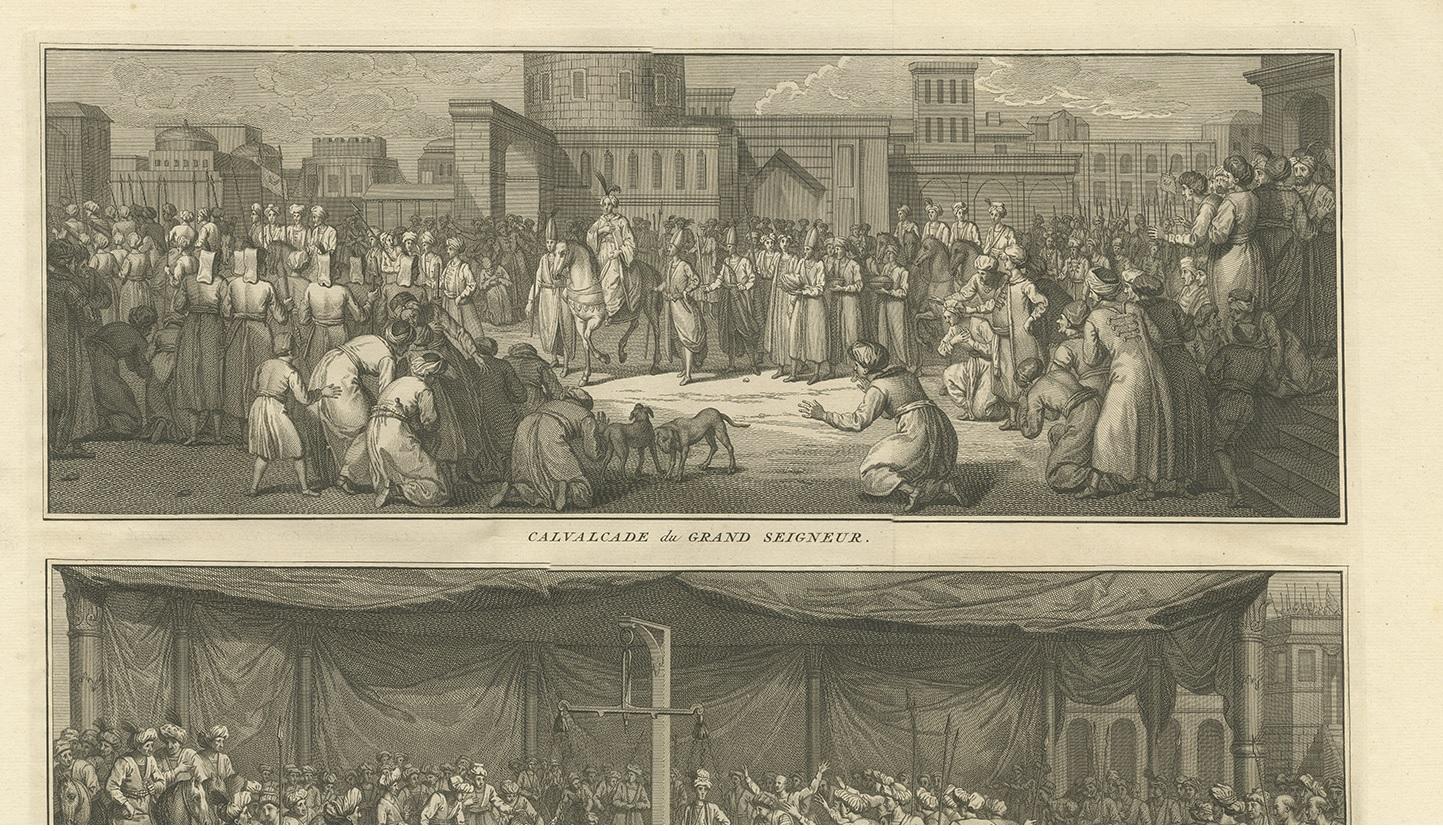 French Antique Print of Religious Ceremonies by Picart, 1727 For Sale