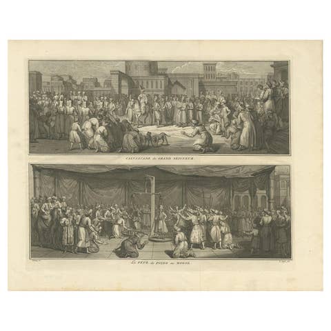 Antique Print of Religious Ceremonies by Picart, 1727