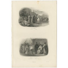 Antique Print of Religious Persecution by the Japanese, 1847